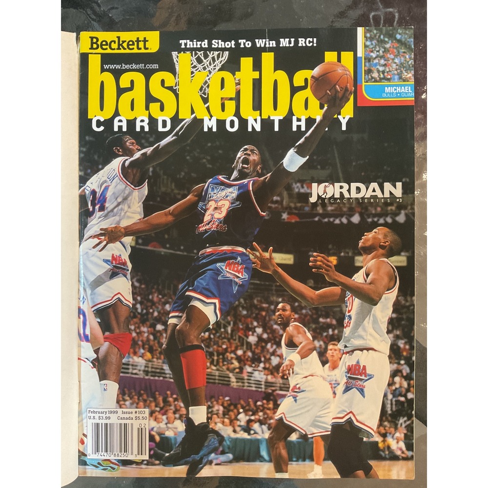 Beckett Basketball Card Monthly Feb 1999 Issue 103 Michael Jordan All-Star Cover
